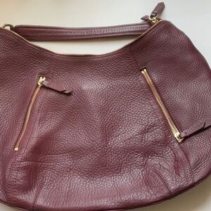 Cole Haan Brown and Gold Hobo Bag with Slouchy Design